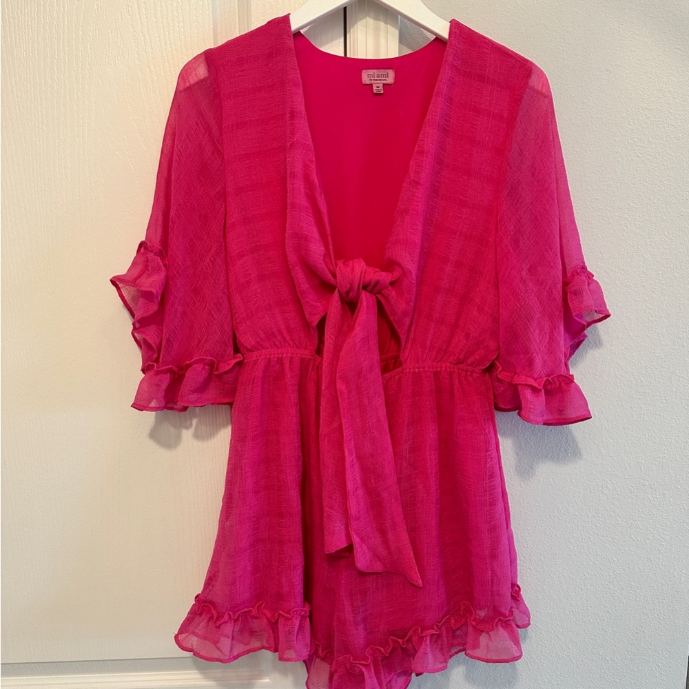 Hot pink romper (EUC)